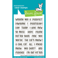 Lawn Fawn Clear Stamps 3X4 - Henrys Build-A-Sentiment: Cat LF4203