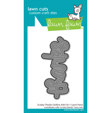 Lawn Fawn Dies - Scripty Thanks Outline Add-On LF4213
