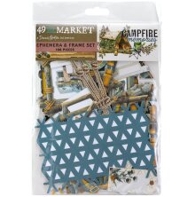 49 And Market Ephemera &amp; Frame Set - Campfire Memories