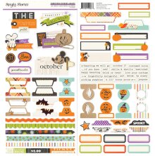 Simple Stories Sticker Sheet 12X12 - Say Cheese Classic Mouse Halloween Basics