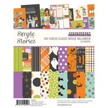 Simple Stories Double-Sided Paper Pad 6X8 - Say Cheese Classic Mouse Halloween