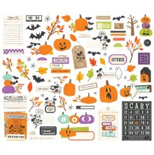 Simple Stories Bits &amp; Pieces Die-Cuts 78/Pkg - Say Cheese Classic Mouse Halloween