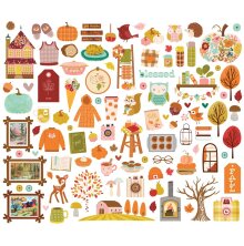 Simple Stories Bits &amp; Pieces Die-Cuts 104/Pkg - Pumpkins &amp; Plaid