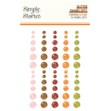 Simple Stories Enamel Dots 60/Pkg - Pumpkins &amp; Plaid
