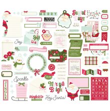 Simple Stories Bits &amp; Pieces Die-Cuts 73/Pkg - Kringle &amp; Co. Journal