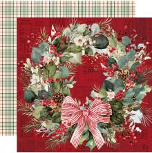 Simple Stories Old-Fashioned Christmas Paper 12X12 - Yuletide Memories