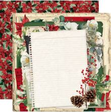 Simple Stories Old-Fashioned Christmas Paper 12X12 - Bells &amp; Boughs