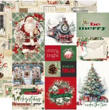 Simple Stories Old-Fashioned Christmas Paper 12X12 - Combo Elements