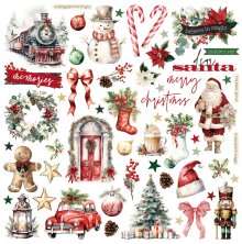 Simple Stories Chipboard Pieces 56/Pkg - Simple Vintage Old-Fashioned Christmas