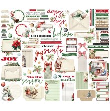 Simple Stories Bits &amp; Pieces Die-Cuts 89/Pkg - Old-Fashioned Christmas Journal