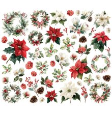 Simple Stories Bits &amp; Pieces Die-Cuts 51/Pkg - Old-Fashioned Christmas Floral