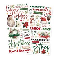 Simple Stories Foam Stickers 80/Pkg - Simple Vintage Old-Fashioned Christmas