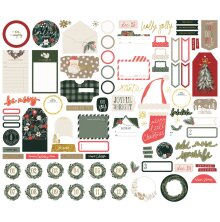 Simple Stories Bits &amp; Pieces Die-Cuts 88/Pkg - Mistletoe &amp; Holly Journal