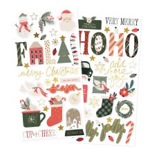 Simple Stories Foam Stickers 61/Pkg - Mistletoe &amp; Holly