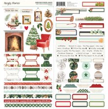 Simple Stories Sticker Sheet 12X12 - Simple Vintage Evergreen Memories Basics