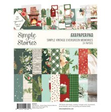 Simple Stories Double-Sided Paper Pad 6X8 - Simple Vintage Evergreen Memories