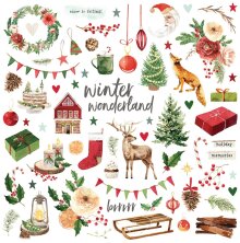 Simple Stories Chipboard Pieces 68/Pkg - Simple Vintage Evergreen Memories