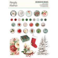 Simple Stories Self-Adhesive Brads - Simple Vintage Evergreen Memories