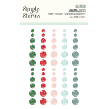 Simple Stories Enamel Dots 60/Pkg - Simple Vintage Evergreen Memories