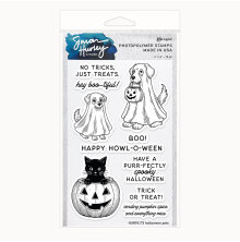 Simon Hurley create. Clear Stamps 4X6 - Halloween Pets