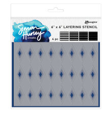 Simon Hurley create. Stencils 6X6 4/Pkg - Diamonds