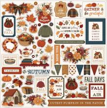 Carta Bella Cardstock Stickers 12X12 - Here Comes Autumn