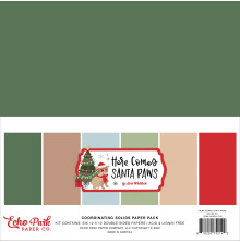 Echo Park Solids Collection Kit 12X12 - Here Comes Santa Paws