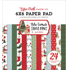 Echo Park Double-Sided Paper Pad 6X6 - Here Comes Santa Paws
