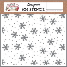 Echo Park Baking Christmas Cheer Stencil 6X6 - Joyful Snowflakes