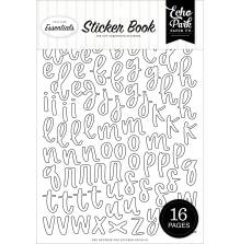 Echo Park Sticker Book - Black And White Alpha