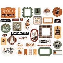 Carta Bella Cardstock Die-Cuts 34/Pkg - Handmade Halloween Ephemera
