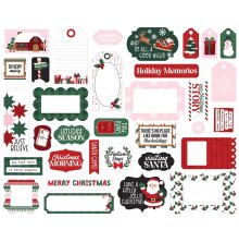Echo Park Cardstock Die-Cuts 33/Pkg - North Pole Christmas Frames &amp; Tags
