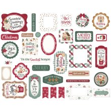 Echo Park Cardstock Die-Cuts 34/Pkg - Baking Christmas Cheer Ephemera
