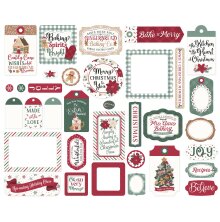 Echo Park Cardstock Die-Cuts 34/Pkg - Baking Christmas Cheer Frames &amp; Tags