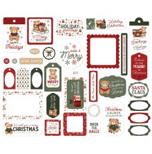 Carta Bella Cardstock Die-Cuts 34/Pkg - Have A Beary Christmas Frames &amp; Tags