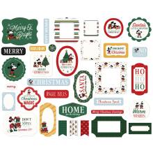 Echo Park Cardstock Die-Cuts 34/Pkg - Mouse And Me Christmas Ephemera