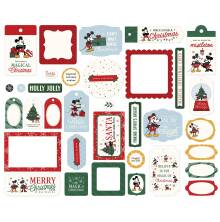 Echo Park Cardstock Die-Cuts 34/Pkg - Mouse And Me Christmas Frames &amp; Tags