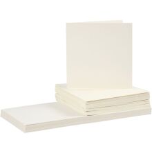 Kort 15cm x 15cm och kuvert 16cm x 16cm 50/Pkg - R�vit