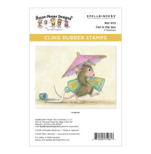 House Mouse Cling Rubber Stamp - Fun in the Sun