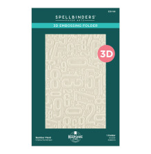 Spellbinders 3D Embossing Folder By Esther Glas - Number Field