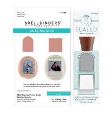 Spellbinders Wax Seal Stamps and Die Bundle - Photo &amp; Floral Arch Frames