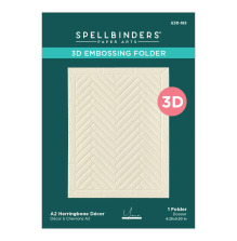 Spellbinders 3D Embossing Folder - A2 Herringbone Decor