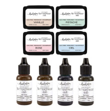 Spellbinders BetterPress Ink Mini Set and Reinkers Bundle - Blushing Macarons