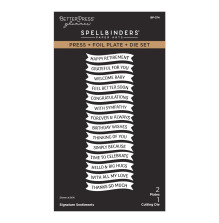 Spellbinders Press + Foil Plate &amp; Die Set - Signature Sentiments