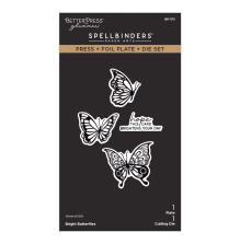 Spellbinders Press + Foil Plate &amp; Die Set - Bright Butterflies