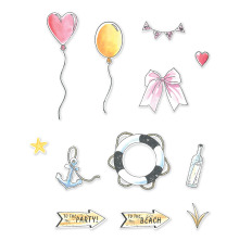 Sizzix Framelits Die &amp; Stamp Set By 49 And Market - Sweet Drop 667179