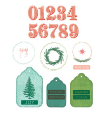 Sizzix Framelits Die &amp; Stamp Set By 49 And Market - Holiday Tags 667180