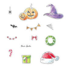 Sizzix Framelits Die &amp; Stamp Set By 49 And Market - Holiday Drop 667178