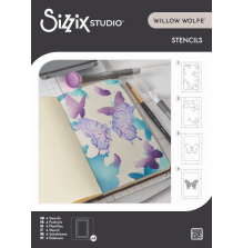 Sizzix Studio Layered Stencils by Willow Wolfe - Butterflies 667040