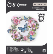 Sizzix Studio Framelits Die &amp; Stamp Set By Willow Wolfe - Artful Blooms 667031